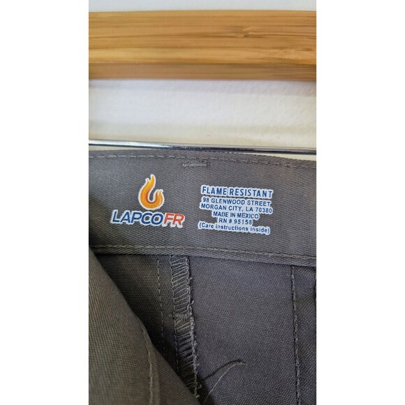 LAPCO FR Dark Gray Work Pants Men's 36x34 Flame Resistant Utility Workwear Pants - Picture 7 of 8